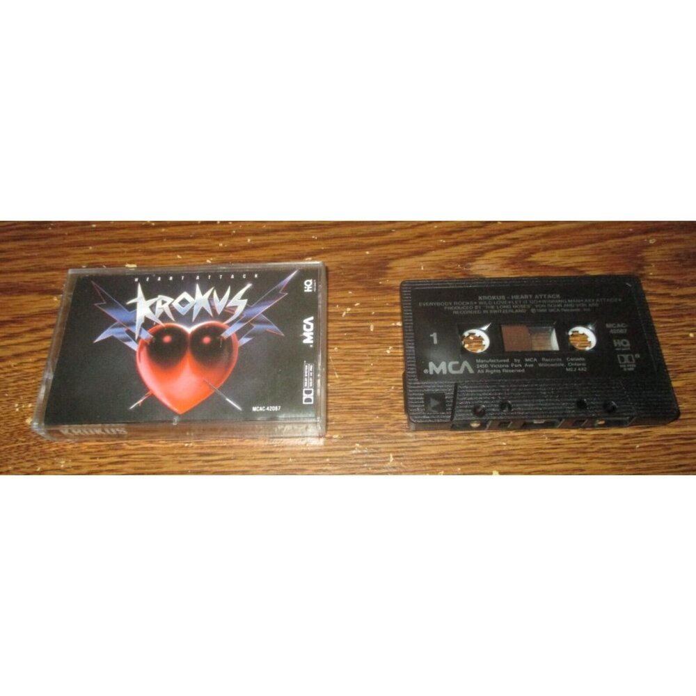 Krokus - Heart Attack on cassette (MCA Records Canada, 1988)